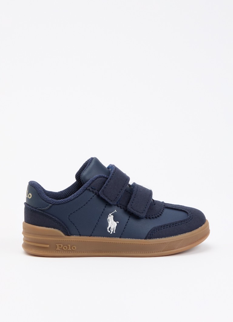 Ralph Lauren Jongens Hollis EZ babyschoentje met logo in de kleur Donkerblauw, maat: 22