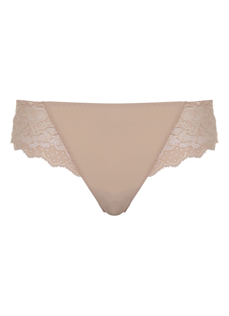 Simone Pérèle Dames Caresse string in de kleur Zand, maat: 42