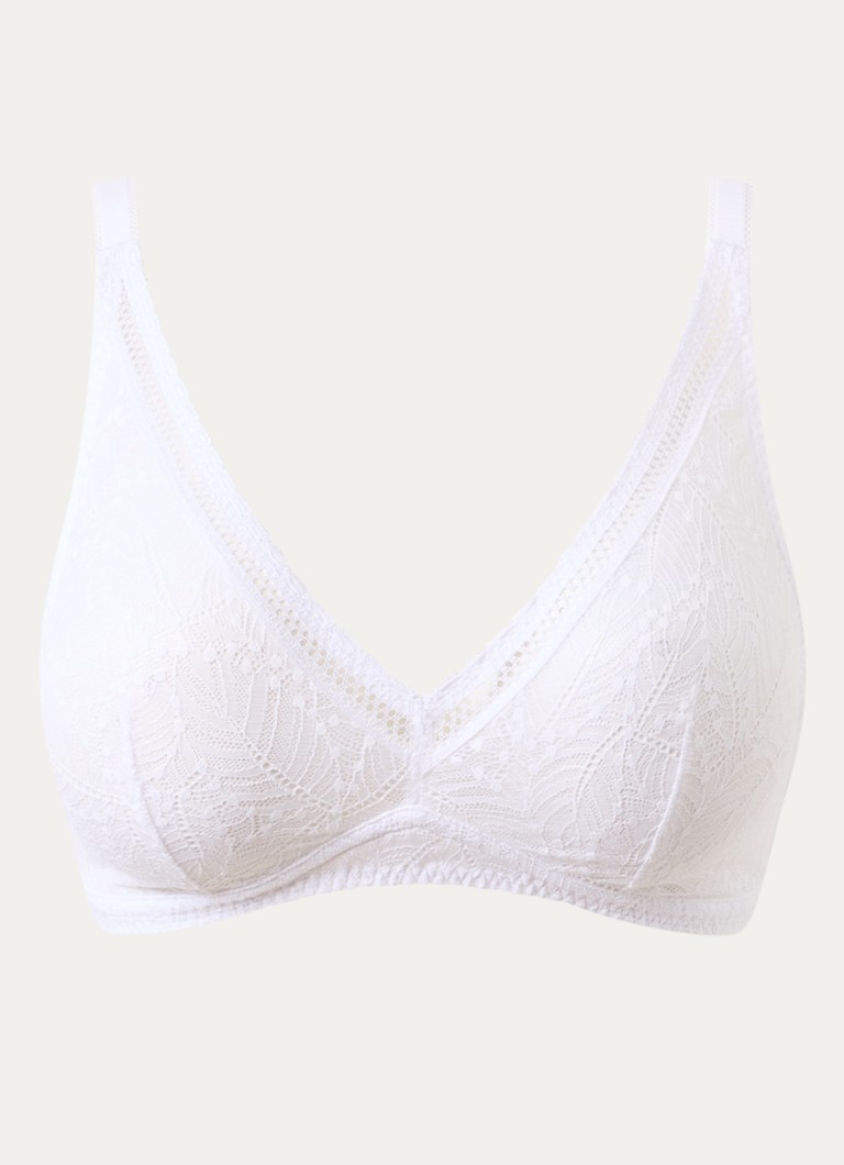 Simone Pérèle Dames Bralette van kant in de kleur Wit, maat: E75