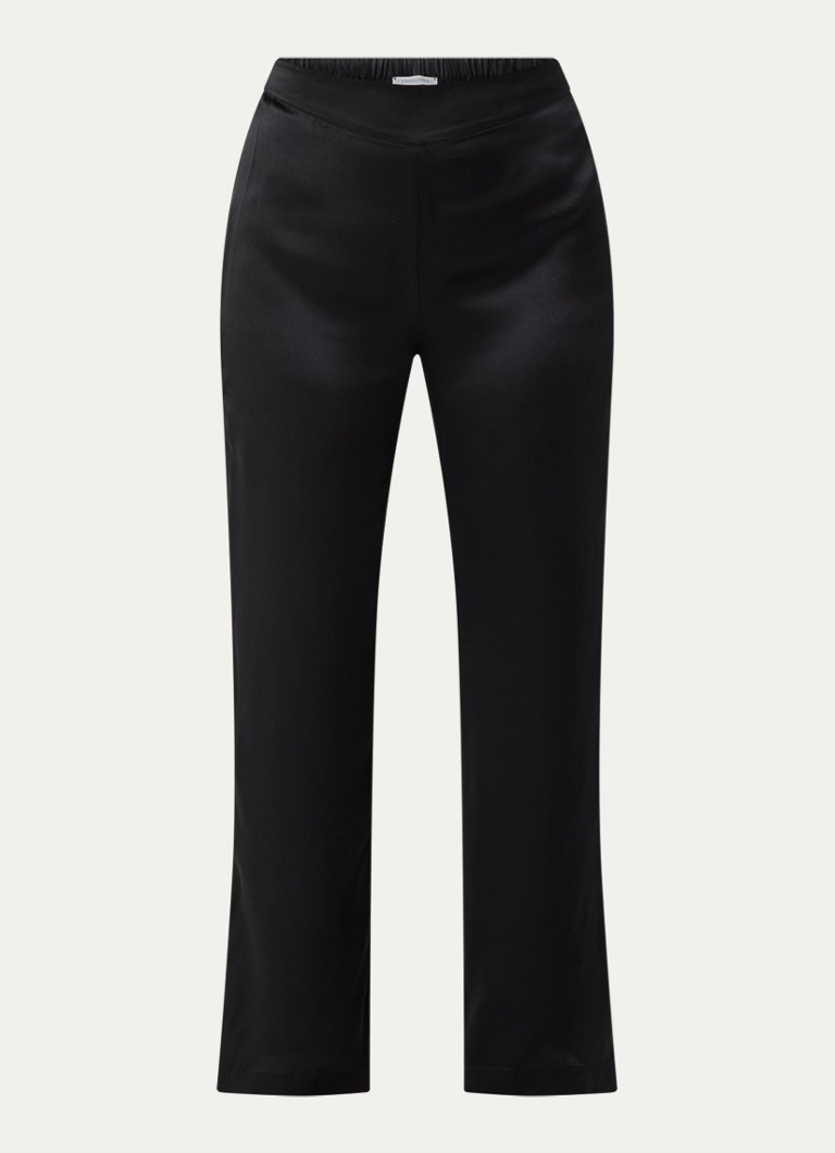 Simone Pérèle Dames Love Me straight fit pyjamabroek van zijde in de kleur Zwart, maat: XL