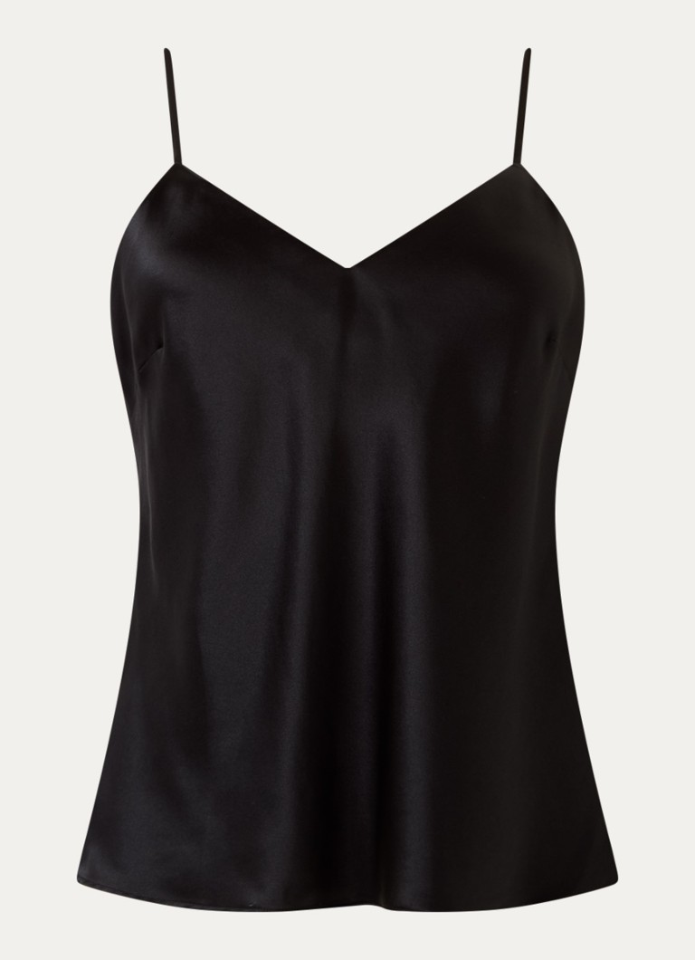 Simone Pérèle Dames Love Me pyjamatop van zijde in de kleur Zwart, maat: M