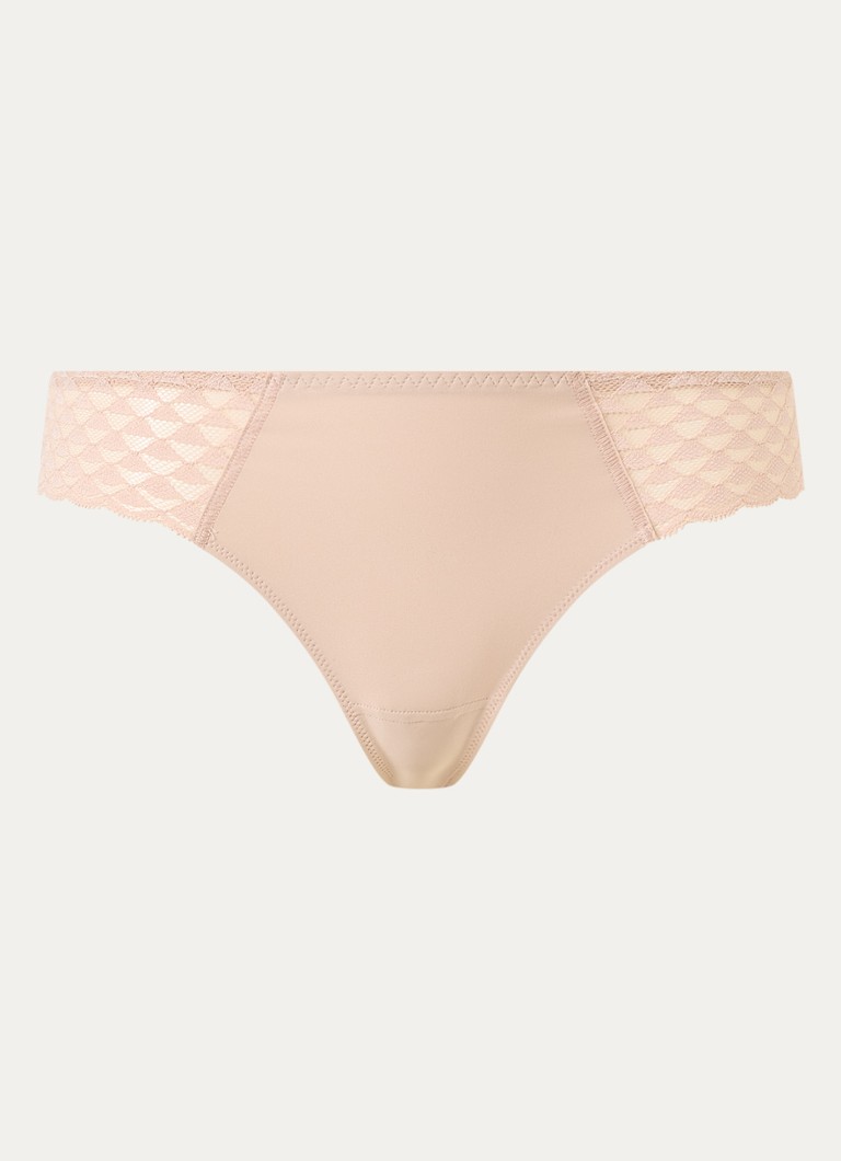 Simone Pérèle Dames Slip met opengewerkt dessin in de kleur Beige, maat: 44