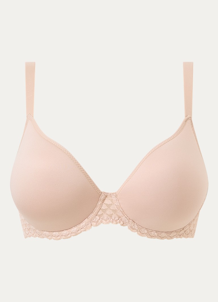 Simone Pérèle Dames Voorgevormde beugel bh met borduring in de kleur Creme, maat: E85