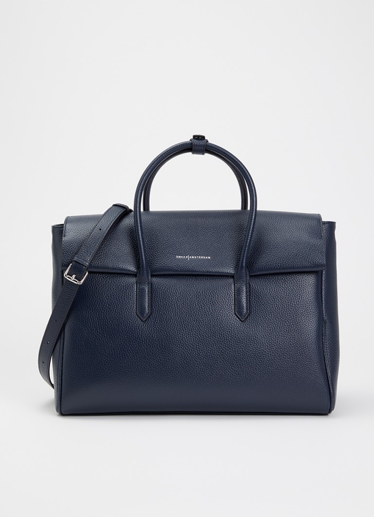Smaak Dames Barbra Xl handtas van leer met afneembare schouderriem in de kleur Donkerblauw, maat: 1SZ