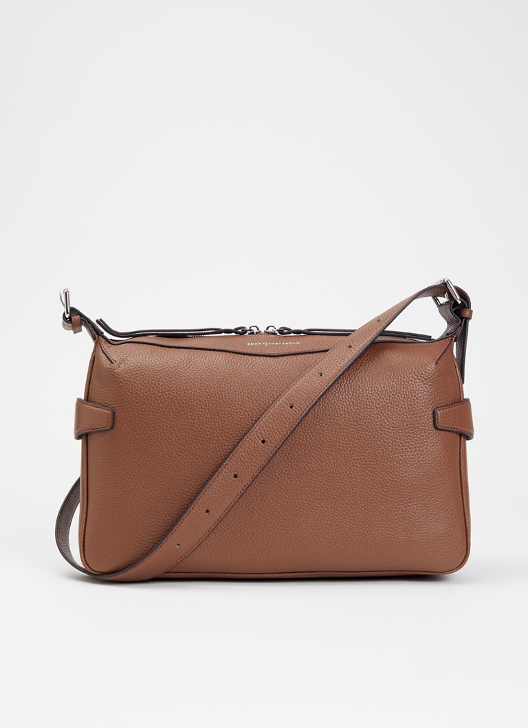 Smaak Dames Daryl crossbodytas van leer in de kleur Bruin, maat: 1SZ