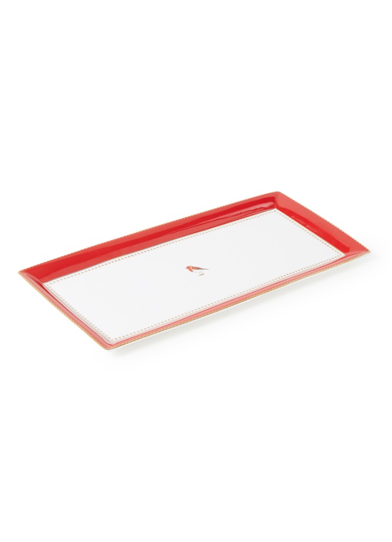 Pip Studio Love Birds cakeschaal 33 cm Steenrood - Deal