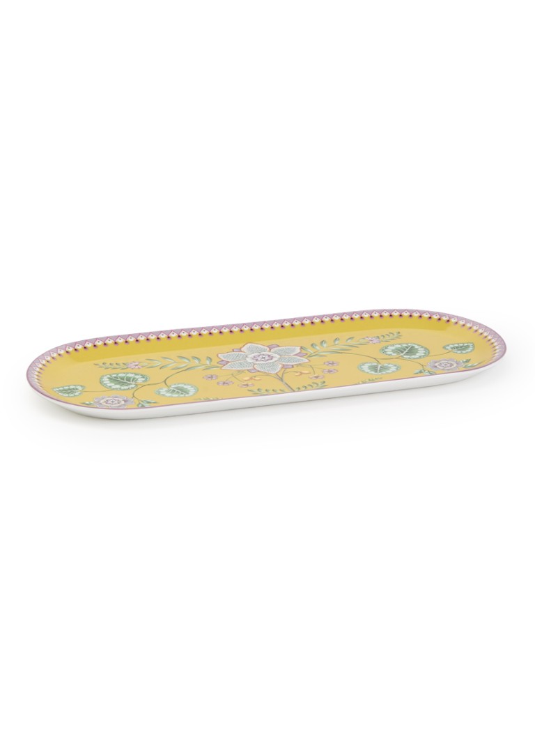 Pip Studio Lily & Lotus cakeschaal 33,5 cm Okergeel - Deal