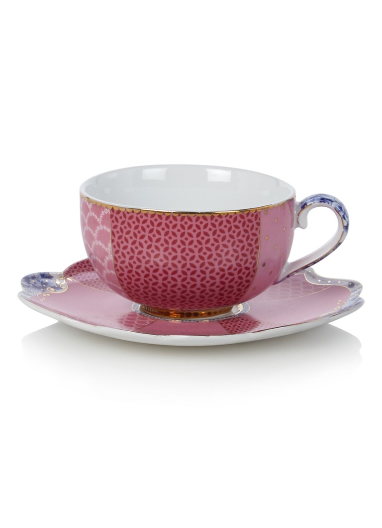 Pip Studio Royal espressokop en schotel Roze - Deal