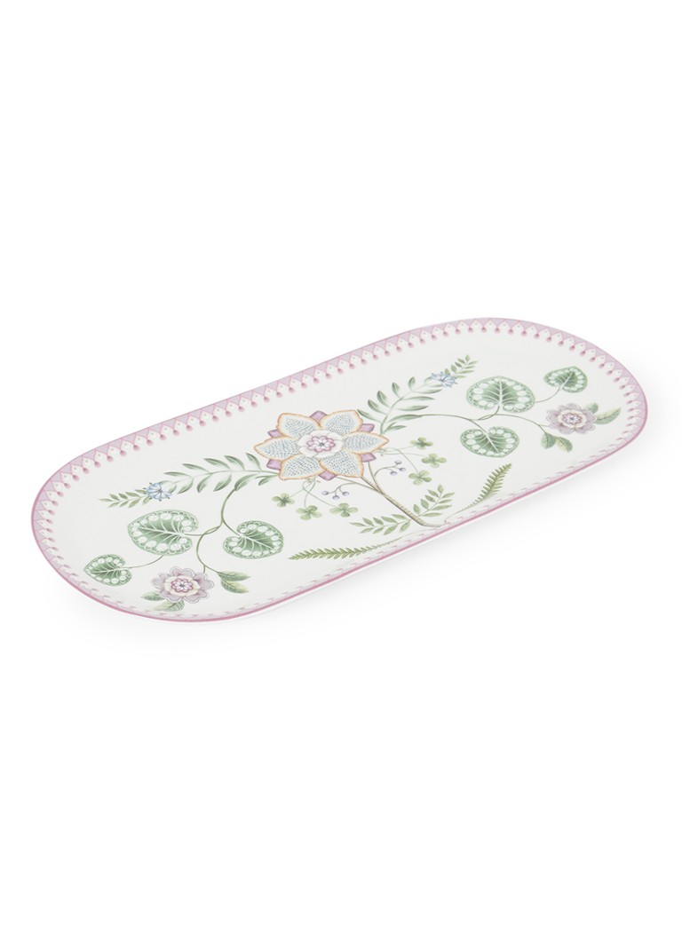 Pip Studio Lily & Lotus cakeschaal 33,5 x 15,5 cm Gebroken wit - Deal