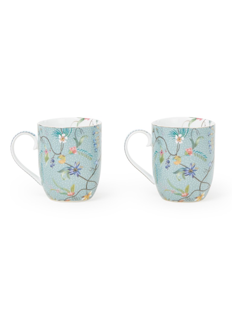 Pip Studio Jolie S espressokopje 14,5 cl set van 2 Zeegroen - Deal