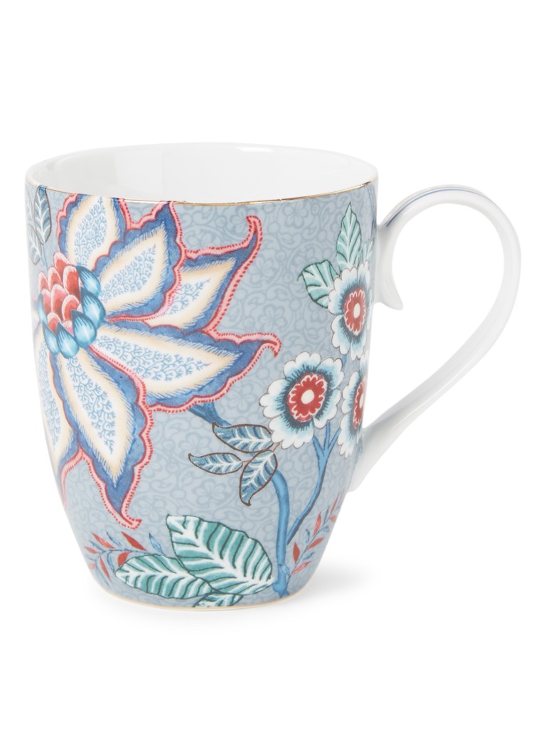 Pip Studio Flower Festival kopje 35 cl Blauwgrijs - Deal