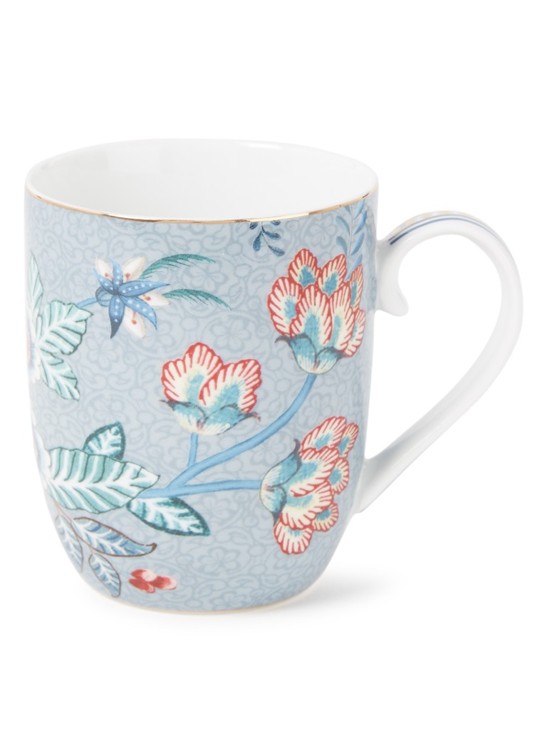 Pip Studio Flower Festival kopje 14,5 cl Blauwgrijs - Deal