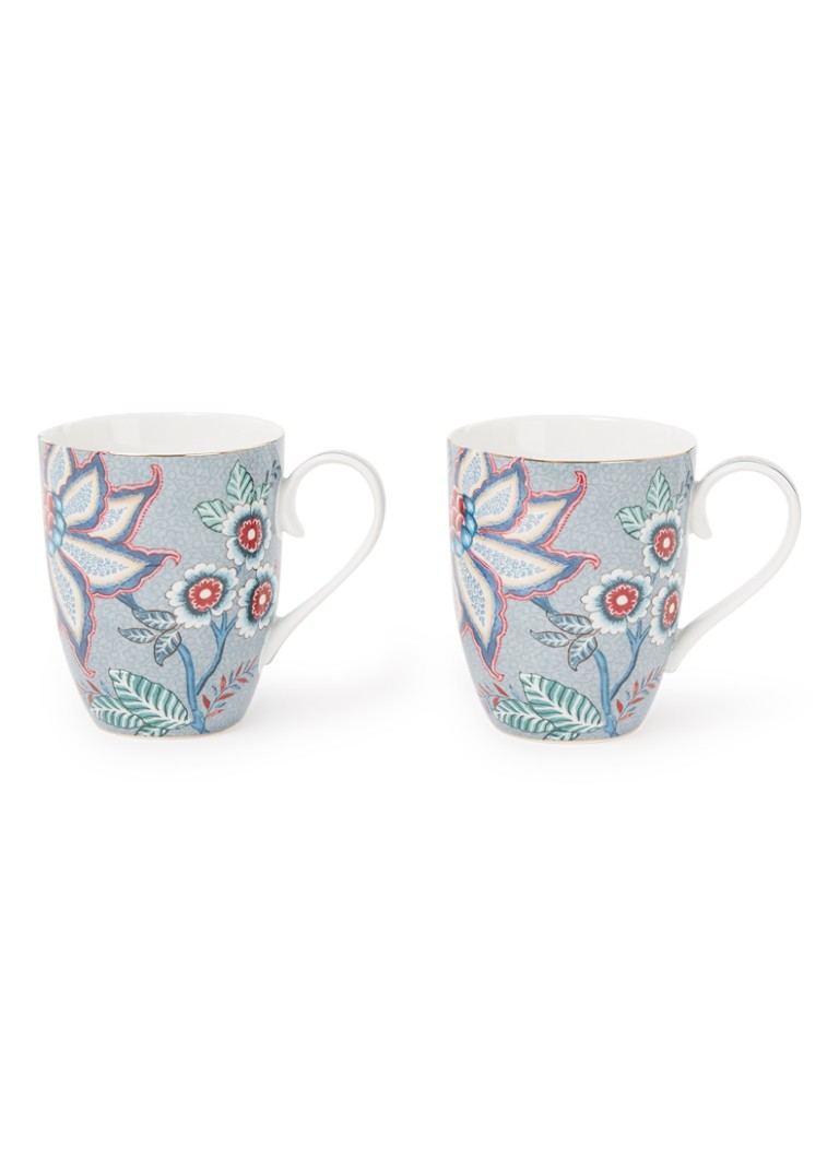 Pip Studio Flower Festival mok 35 cl Blauwgrijs - Deal