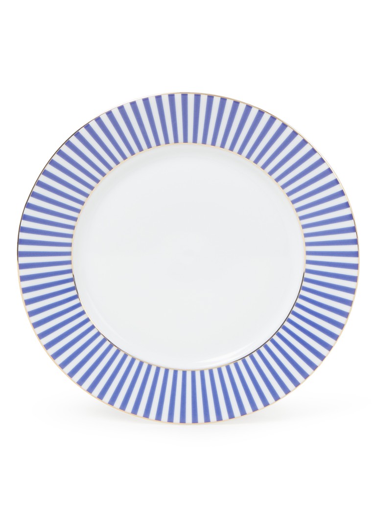 Pip Studio Royal Stripes ontbijtbord 17 cm Royalblauw - Deal