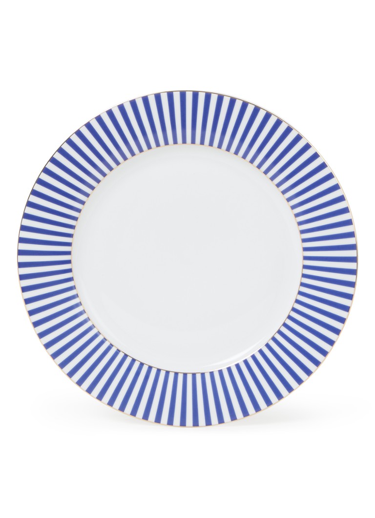 Pip Studio Royal Stripes dinerbord 26,5 cm Royalblauw - Deal