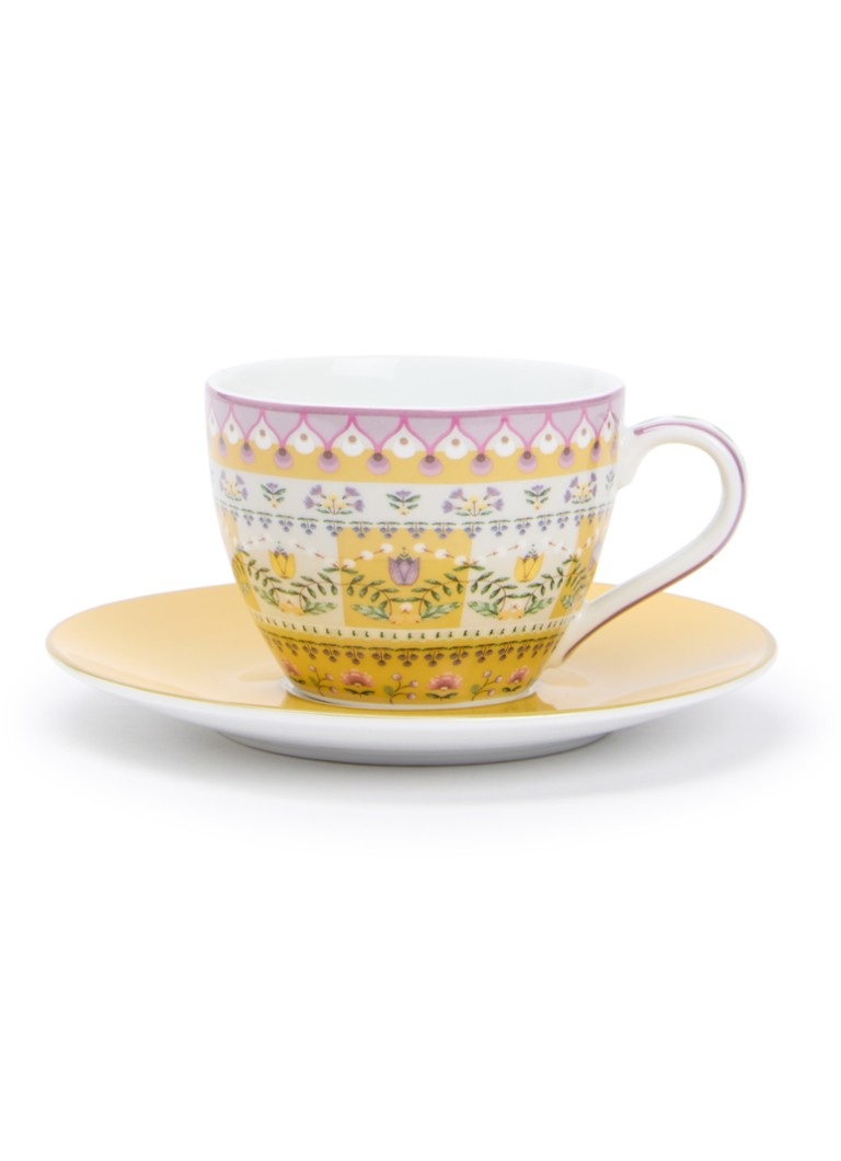 Pip Studio Blushing Birds serveerschaal 33 cm Geel - Deal
