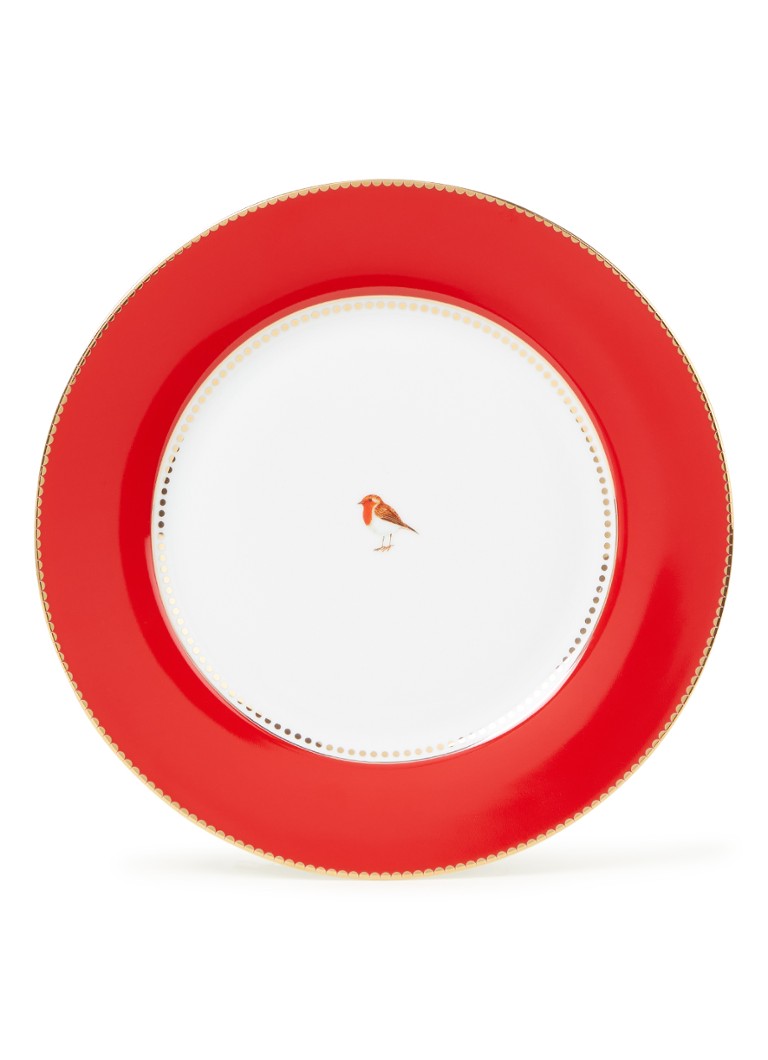 Pip Studio Love Birds dinerbord 27 cm Steenrood - Deal