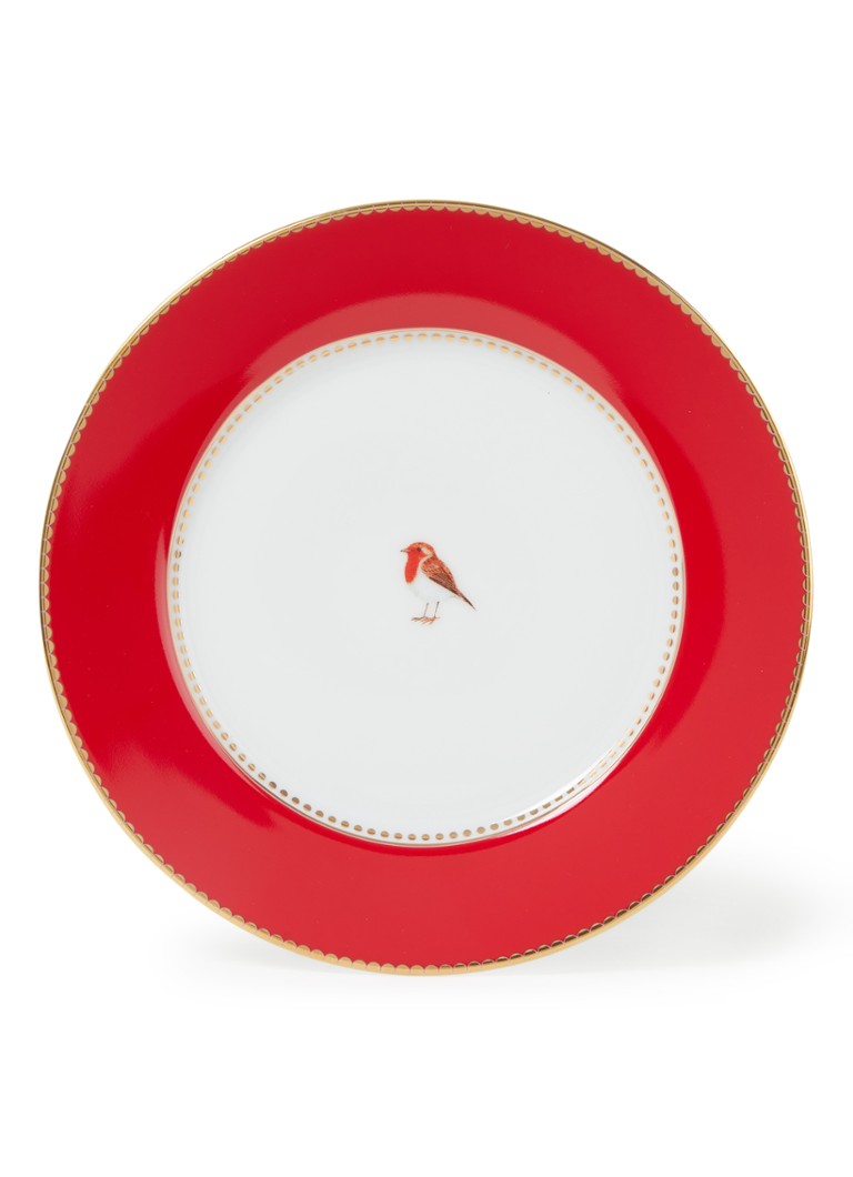 Pip Studio Love Birds gebaksbordje 17 cm Steenrood - Deal