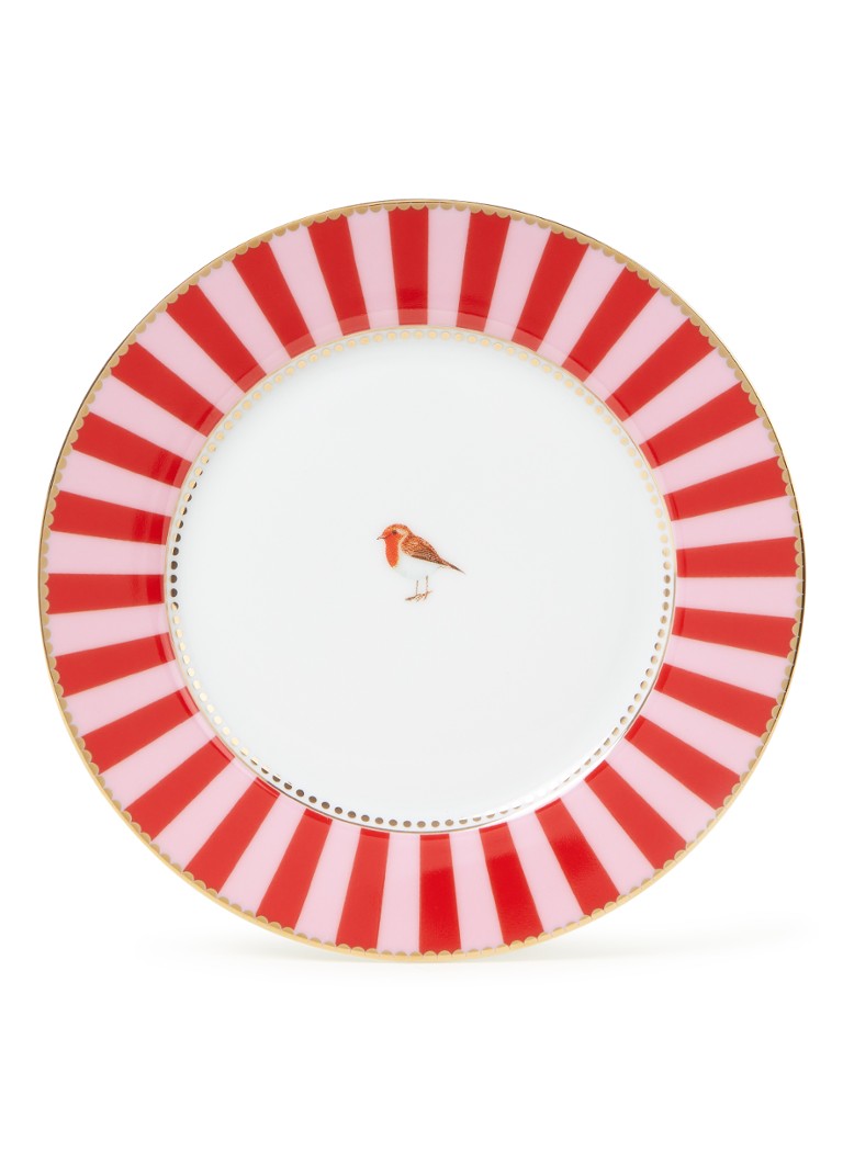 Pip Studio Love Birds gebaksbordje 17 cm Steenrood - Deal