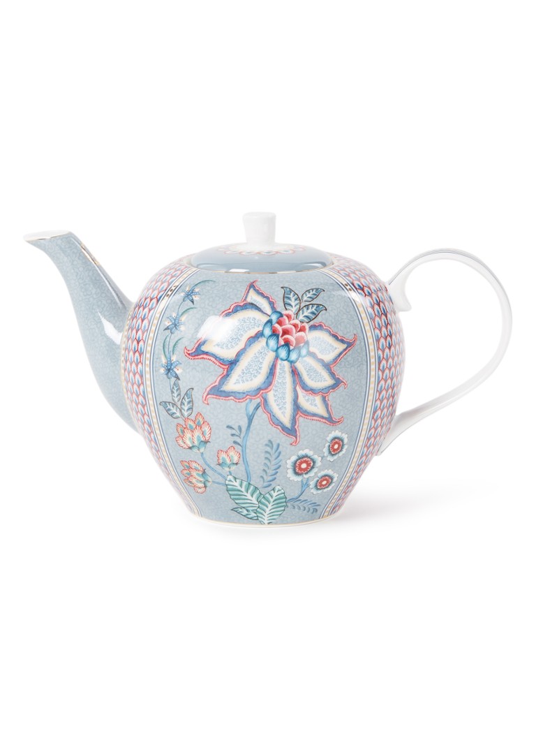Pip Studio Flower Festival theepot 1,6 liter Blauwgrijs - Deal