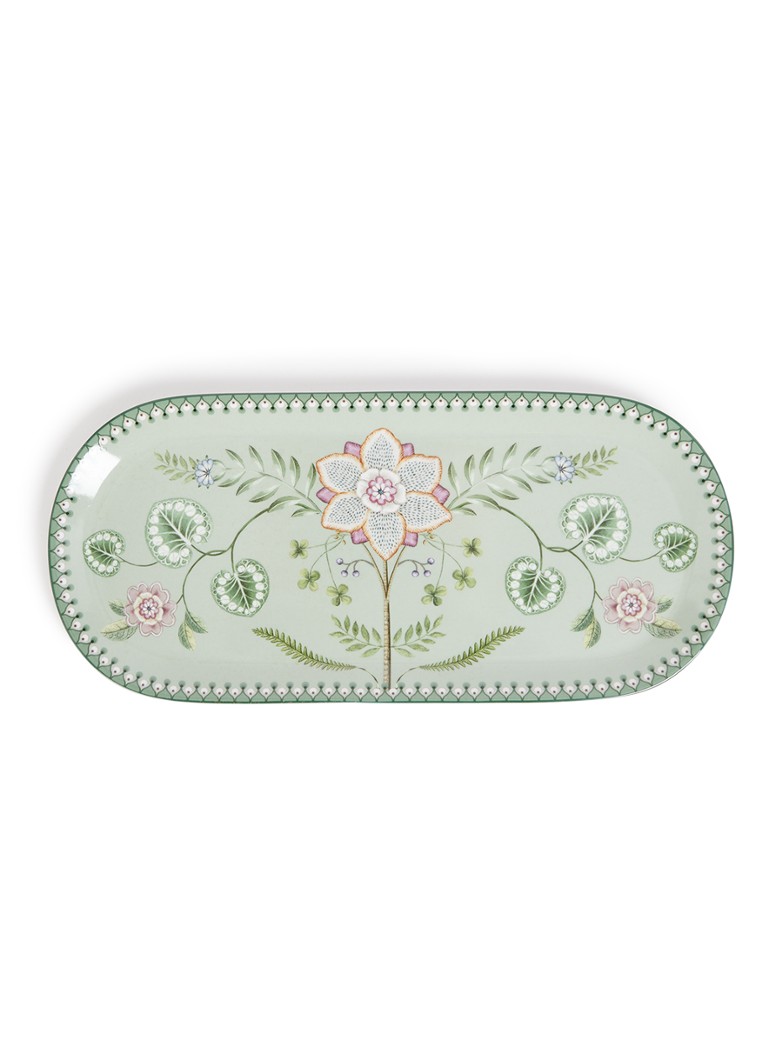 Pip Studio Lily & Lotus cakeschaal 33,5 cm Groen - Deal