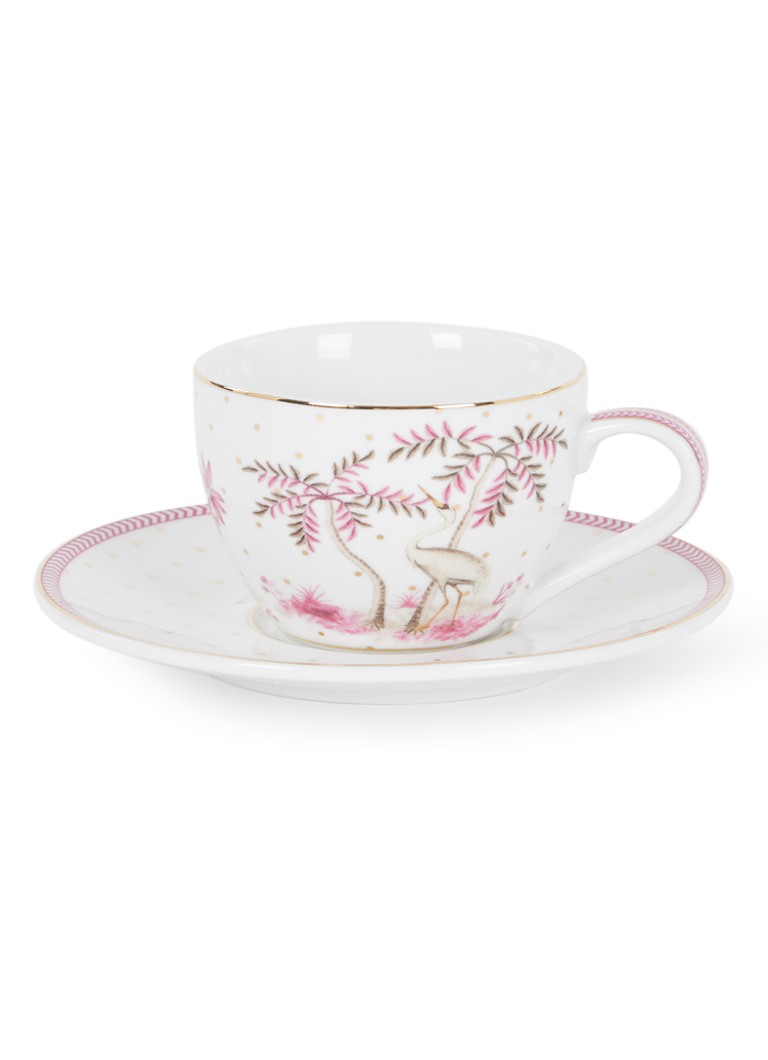 Pip Studio Jolie espressokopje en schotel 12 cl Wit - Deal