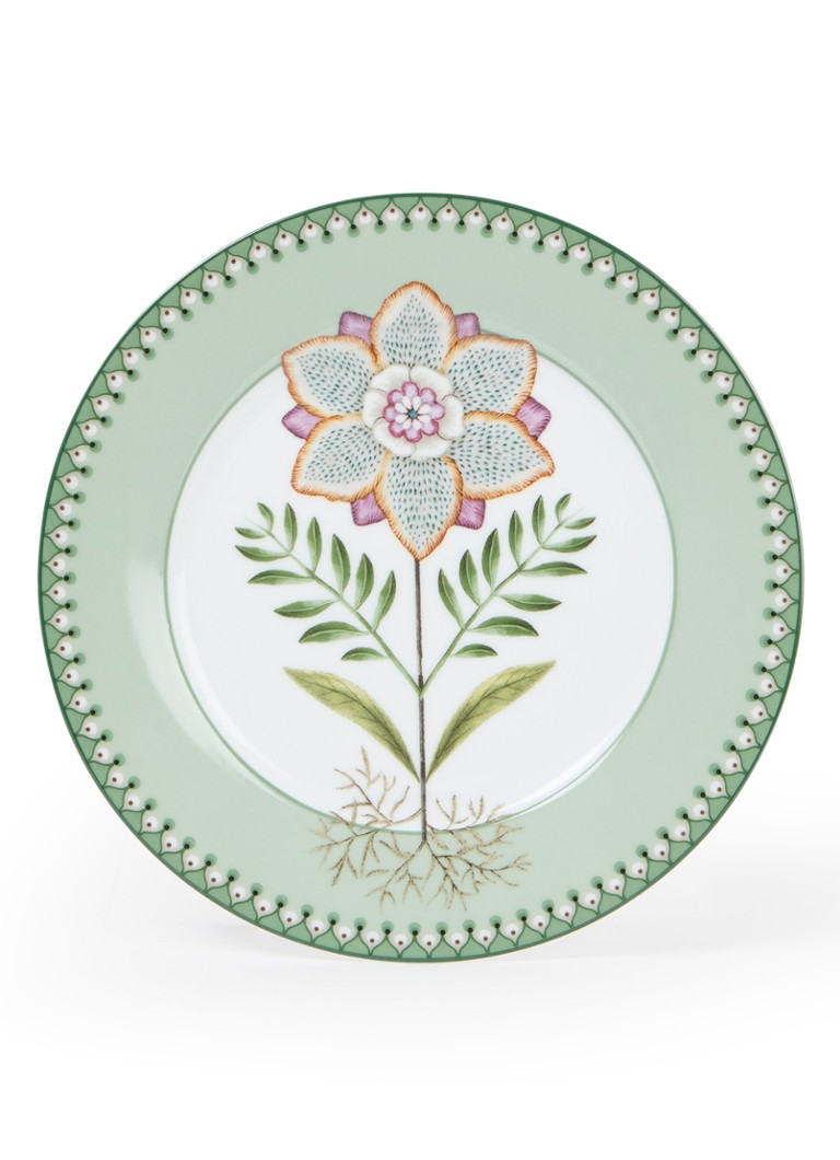 Pip Studio Lily & Lotus ontbijtbord 21 cm Groen - Deal