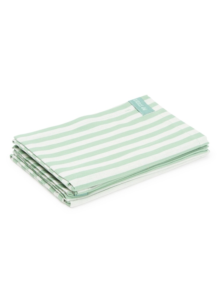 Pip Studio Servetten 40 x 40 cm set van 4 Mint - Deal