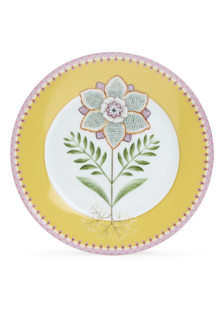 Pip Studio Lily & Lotus ontbijtbord 21 cm Okergeel - Deal