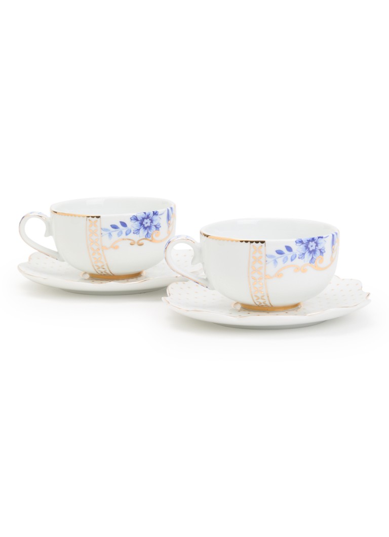 Pip Studio Royal espressokopje en schotel 12,5 cl Wit - Deal