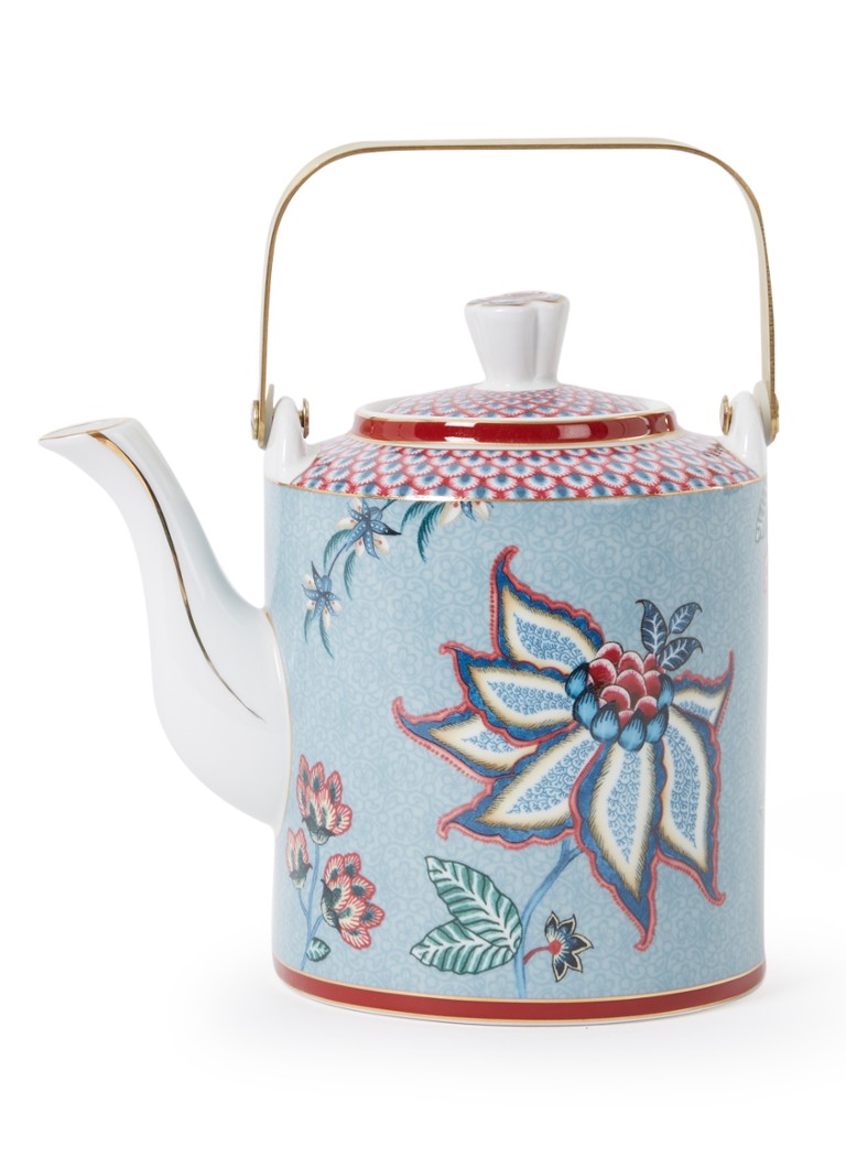 Pip Studio Oriental Flower Festival theepot 1 liter Blauw - Deal