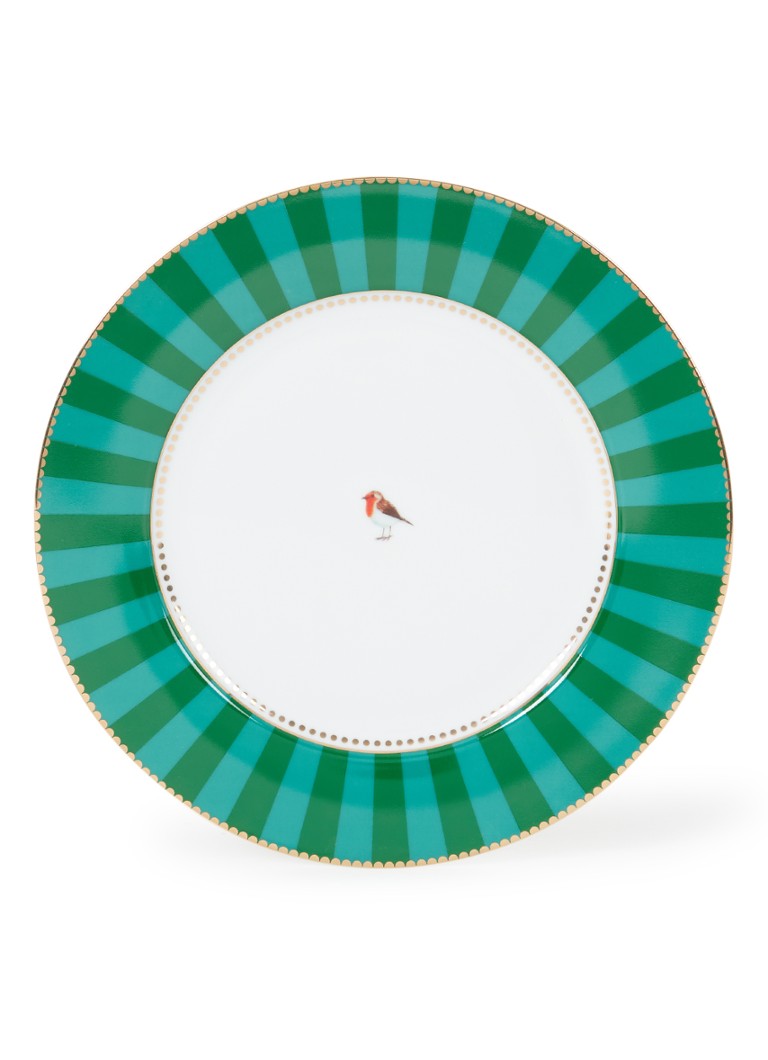 Pip Studio Love Birds dinerbord 26,5 cm Donkergroen - Deal