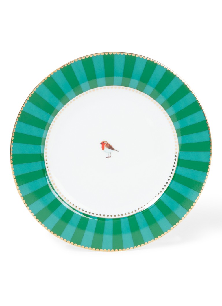 Pip Studio Love Birds ontbijtbord 17 cm Donkergroen - Deal