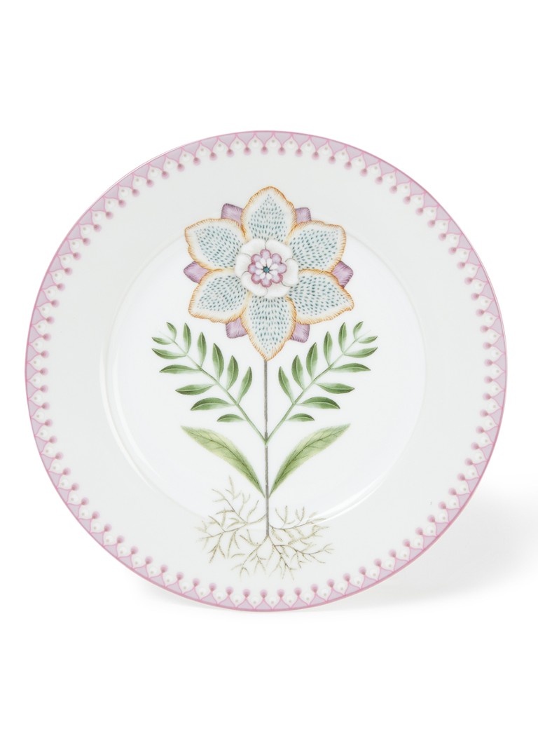 Pip Studio Lily & Lotus ontbijtbord 21 cm Gebroken wit - Deal
