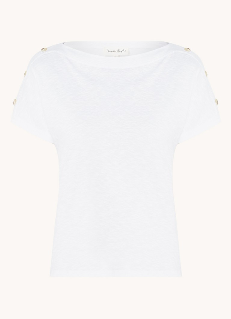 Phase Eight Dames Suzie top met gemêleerd dessin in de kleur Wit