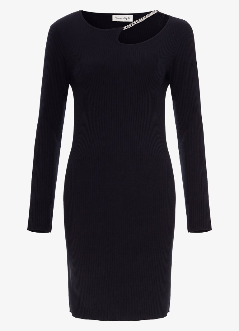 Phase Eight Dames Nia mini jurk met ribstructuur in de kleur Donkerblauw