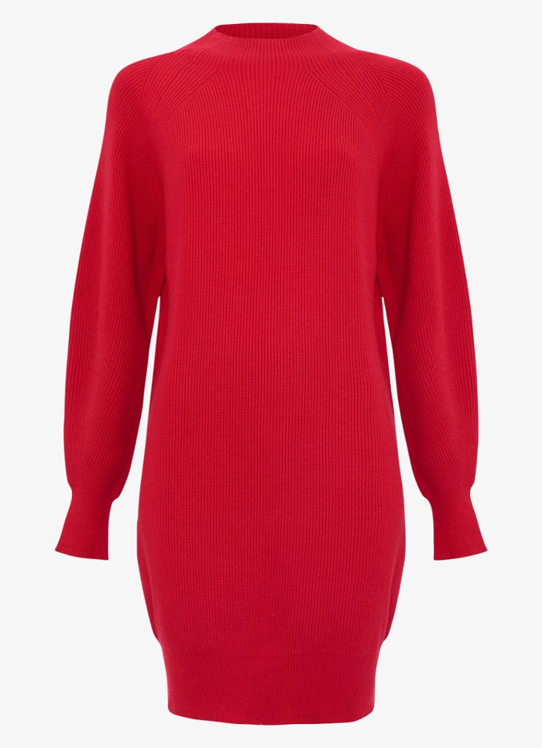Phase Eight Dames Eliana mini fijngebreide trui-jurk in de kleur Rood