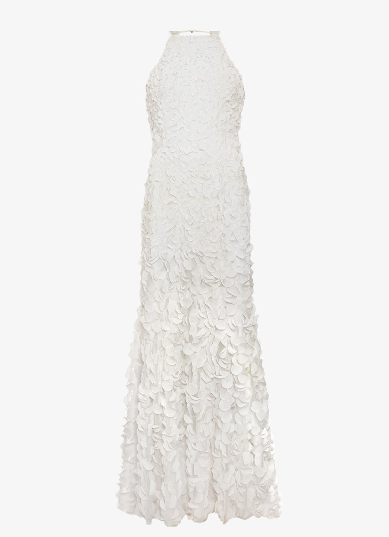 Phase Eight Dames Charlene maxi trouwjurk met kralendecoratie en rugdecolleté in de kleur Ivoor