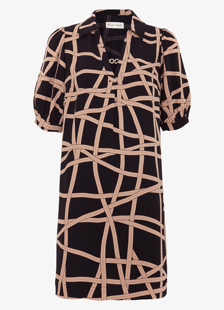 Phase Eight Dames Darlia mini tuniekjurk met print in de kleur Camel