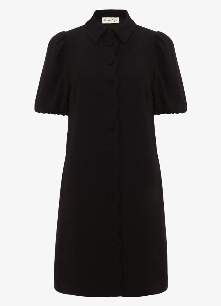 Phase Eight Dames Candice blousejurk met pofmouw in de kleur Zwart