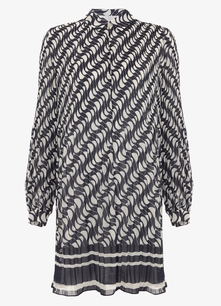 Phase Eight Dames Eleanor mini tuniekjurk met grafische print in de kleur Donkerblauw