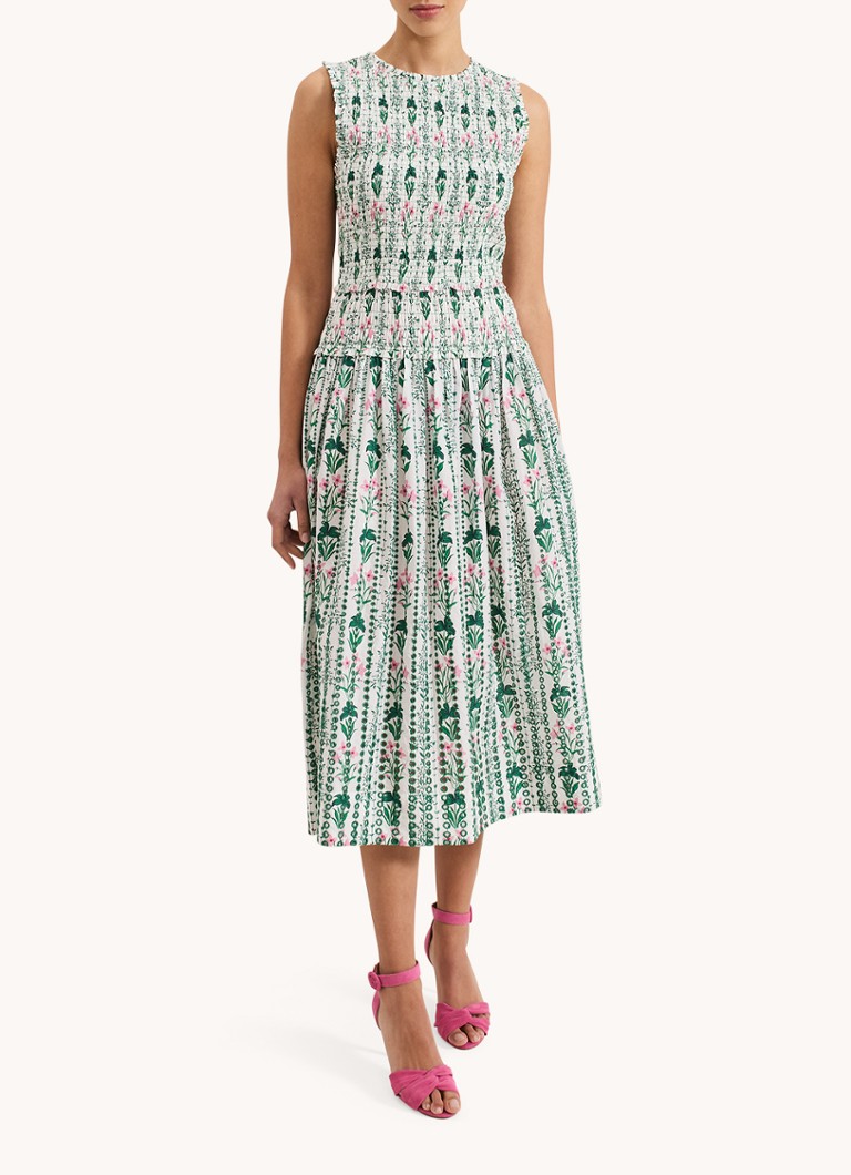 Phase Eight Dames Chiara midi jurk met bloemenprint in de kleur Groen