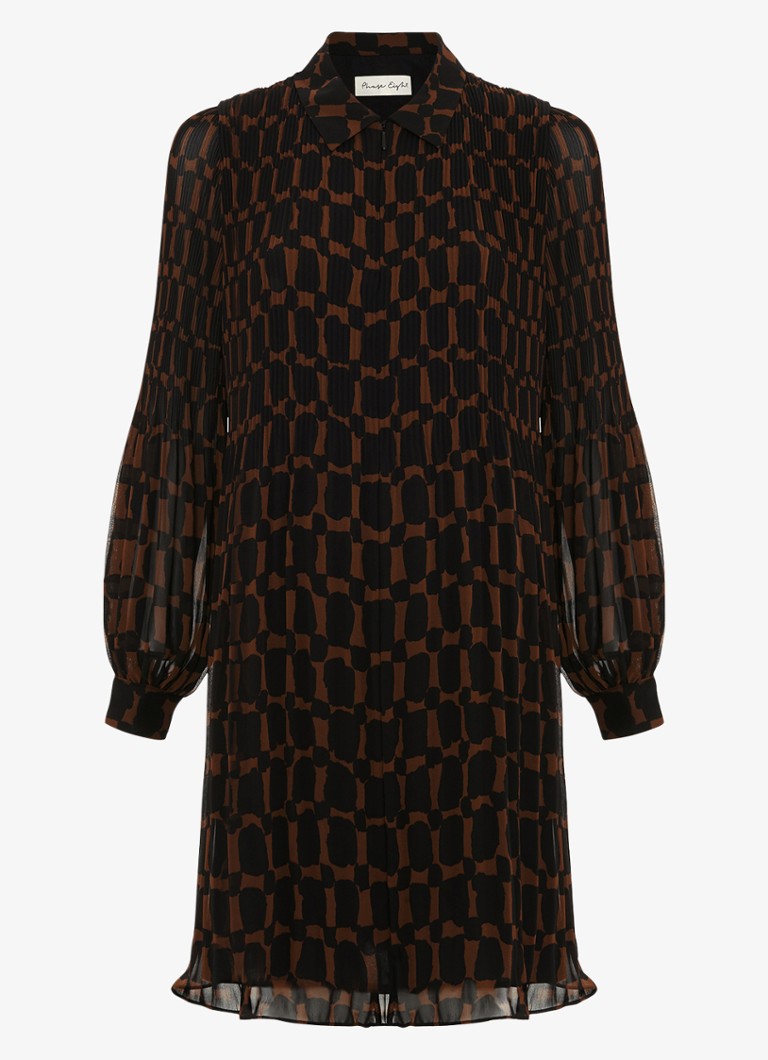 Phase Eight Dames Ella mini tuniekjurk met grafische print in de kleur Bruin