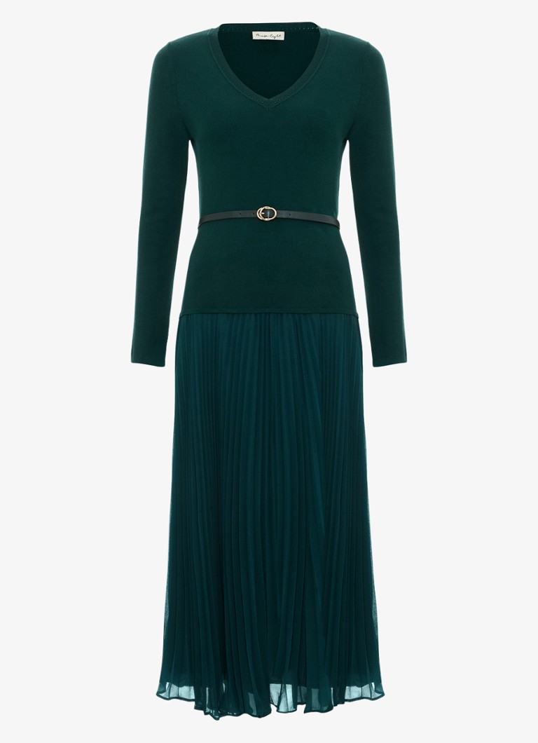 Phase Eight Dames Kai midi jurk met ceintuur in de kleur Zeegroen