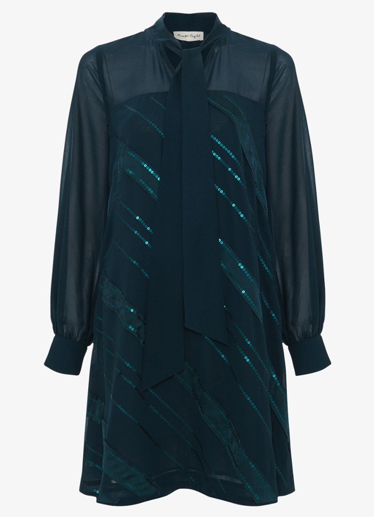 - Glitter Dames jurk - Petrolgroen -