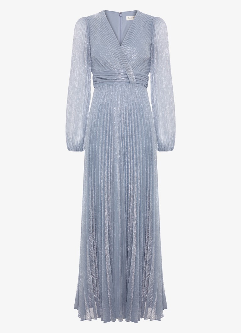 Phase Eight Dames Harper midi jurk met lurex in de kleur Lichtblauw