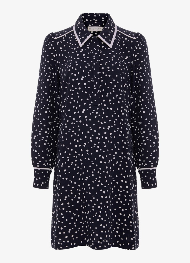 Phase Eight Dames Mini tuniekjurk met stippenprint in de kleur Donkerblauw