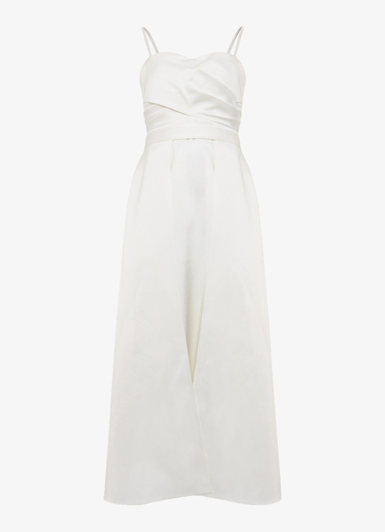 Phase Eight Dames Meredith maxi jurk van satijn met strikdetail in de kleur Ivoor