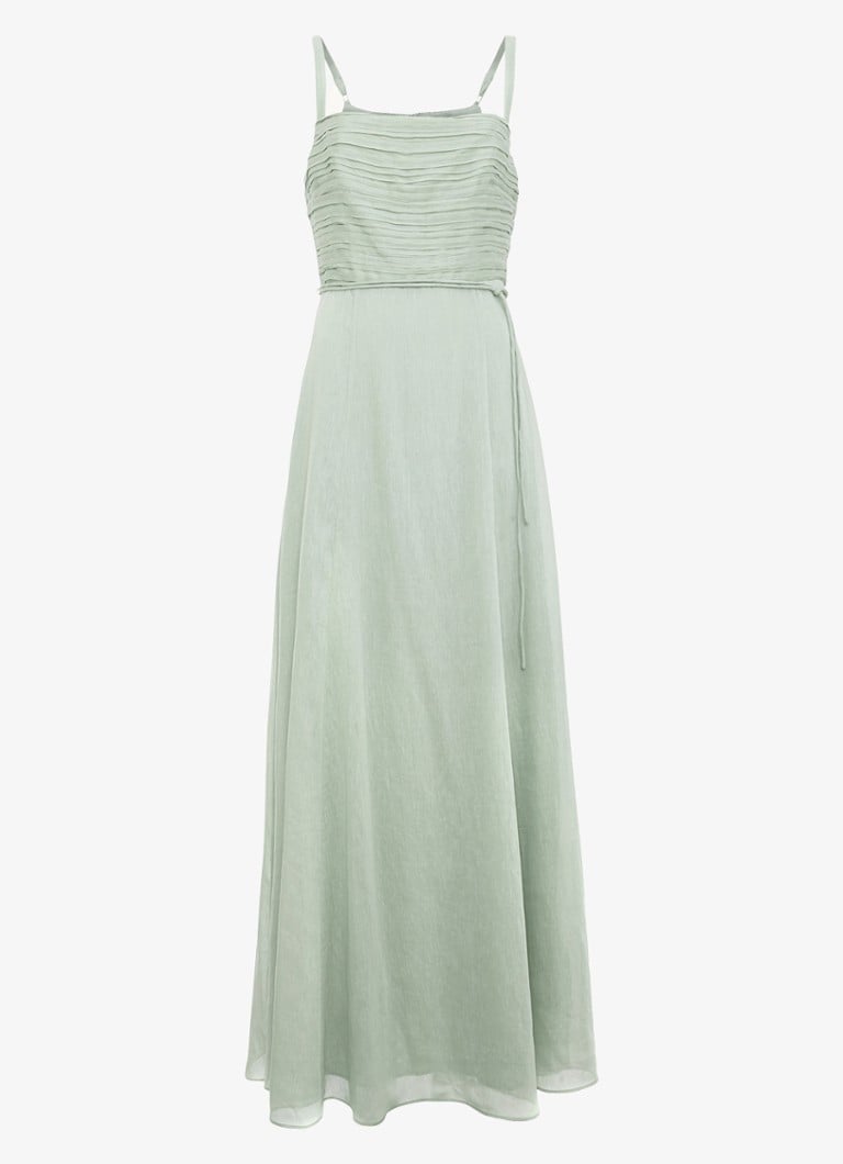 Phase Eight Dames Marcie Green maxi jurk met plooien in de kleur Lindegroen