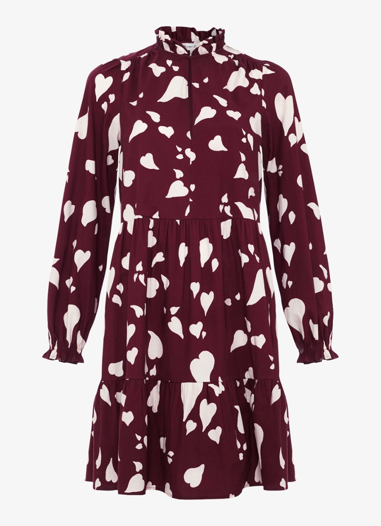 Phase Eight Dames Gaia Heart mini tuniekjurk met print in de kleur Rood